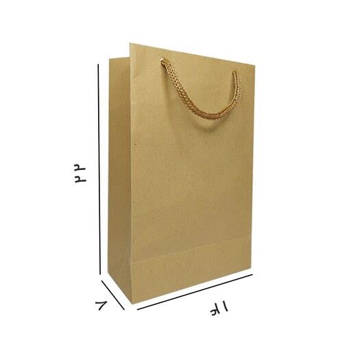 ساک دستی کرافت ساده (خام) کوچک- بسته 25 عددی